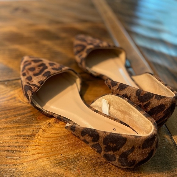 a new day Shoes - A New Day  Leopard Print Pointed Toe Flats, Size 8 1/2 NWOT